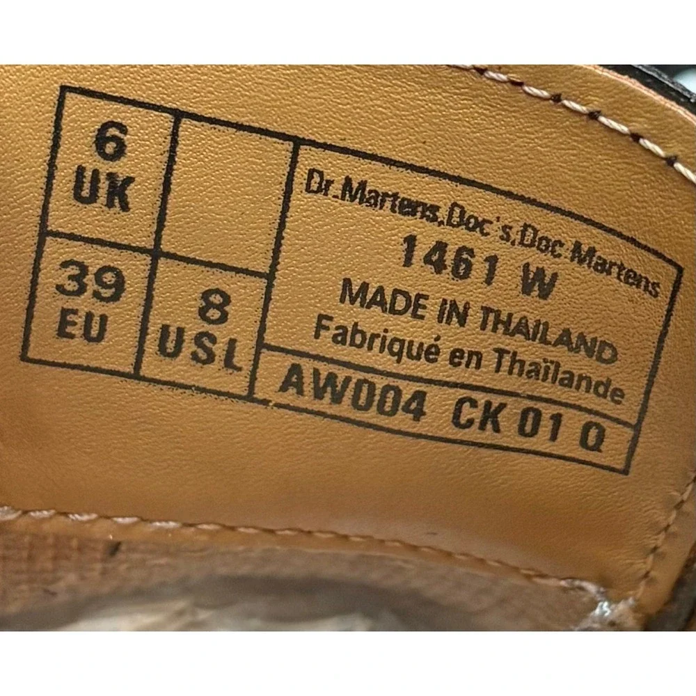 Dr. Martens 1461 Oxford Mens 8 Black Leather Lace Up Shoes Classic Grunge‎
